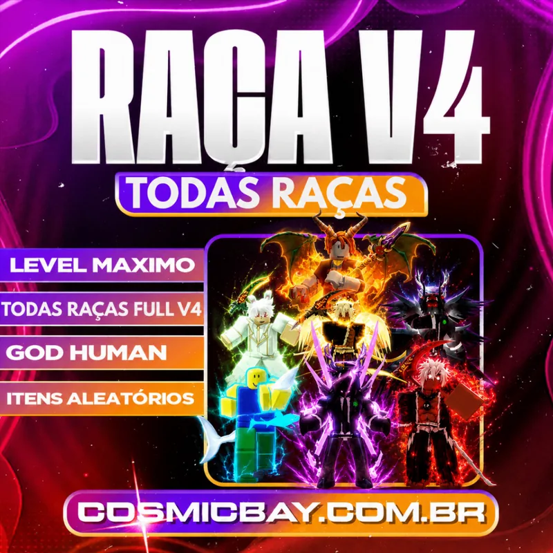 👑TODAS AS RAÇAS V4 FULL + CDK + GOD HUMAN + SOUL GUITAR