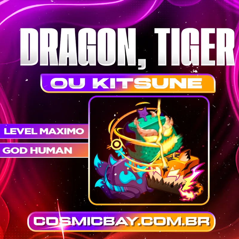 ✨KITSUNE, DRAGON OU TIGER NO INVENTÁRIO + GHM + LVMAX